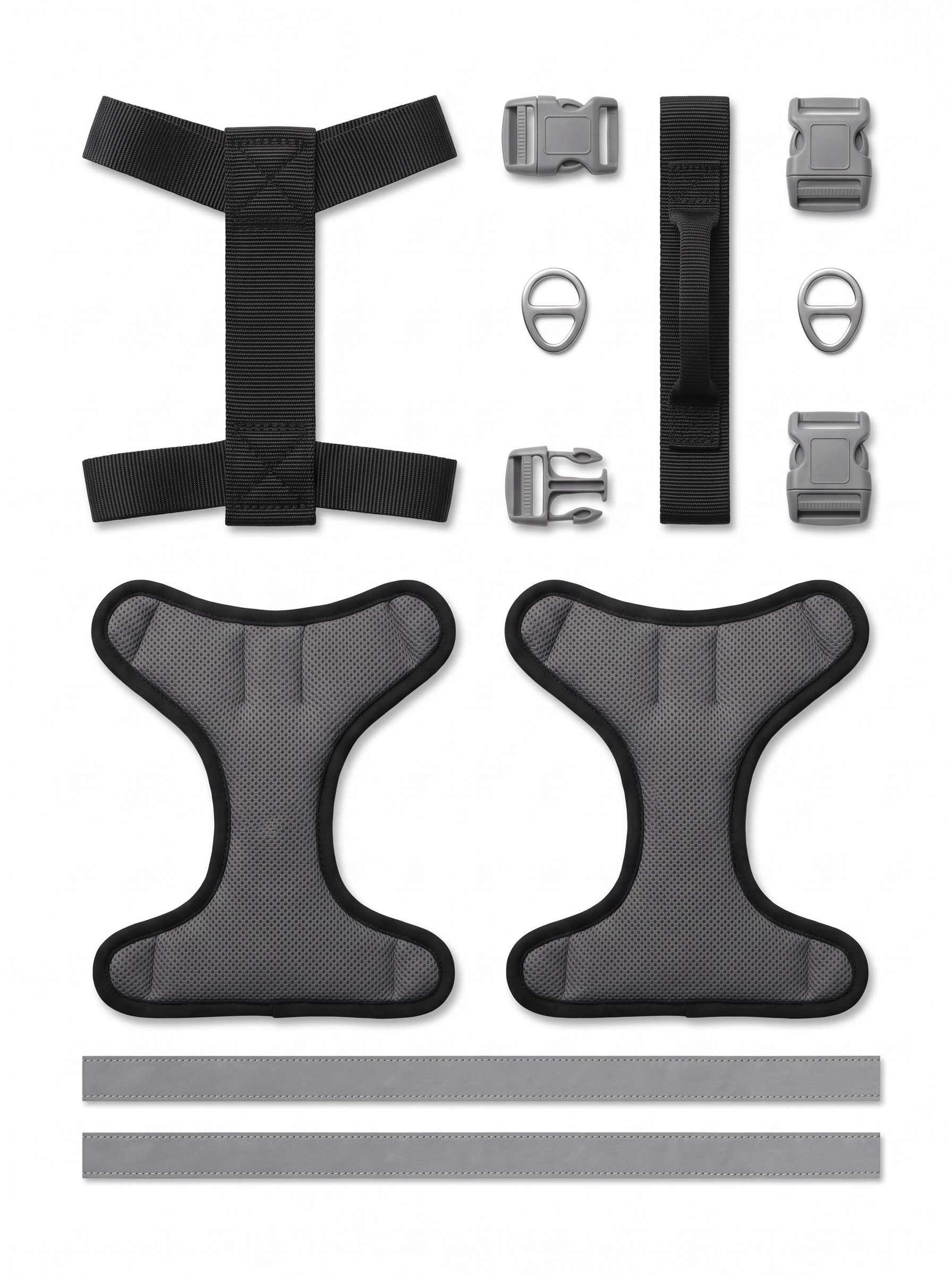 Harnais anti-traction chien — clip poitrail, forme en Y